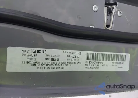 2019 Dodge Charger R/T Rwd z USA, uszkodzony, nr VIN 2C3CDXCT0KH572849